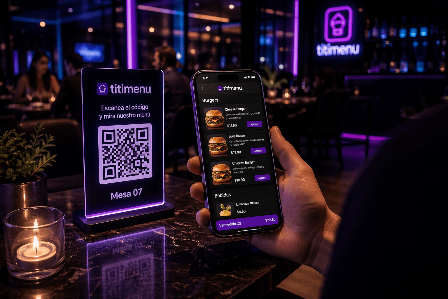 Menú digital para restaurantes con pedidos por WhatsApp - TitiMenu