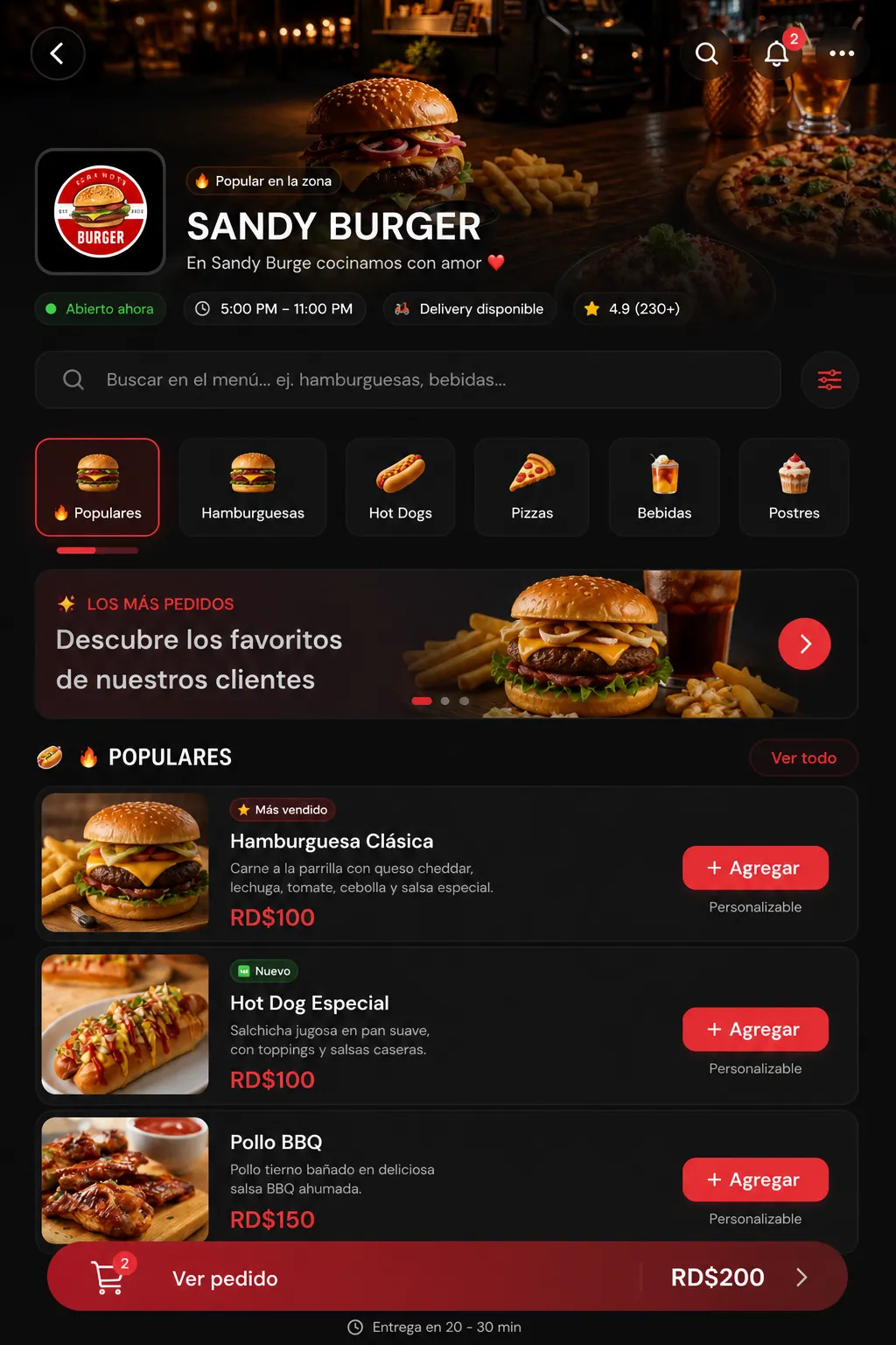 Menú QR de TitiMenu en el celular del cliente