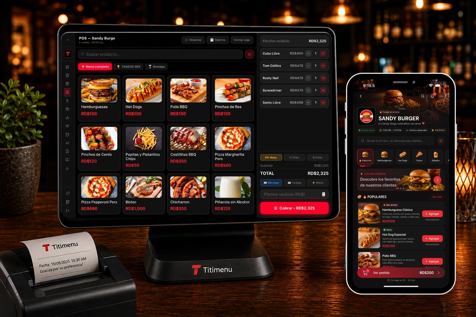Sistema POS y Punto de Venta para restaurantes TitiMenu